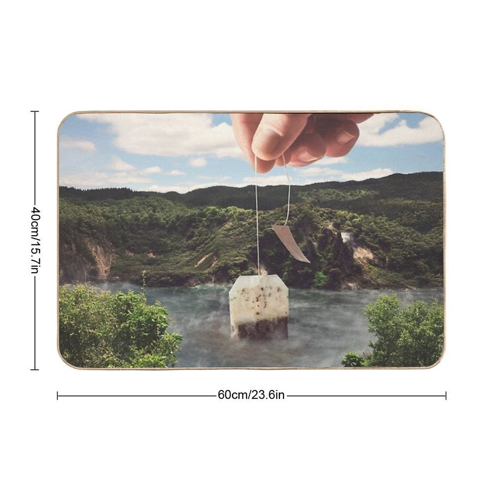 Lake Afternoon Tea  Easy To Clean Bath Mat