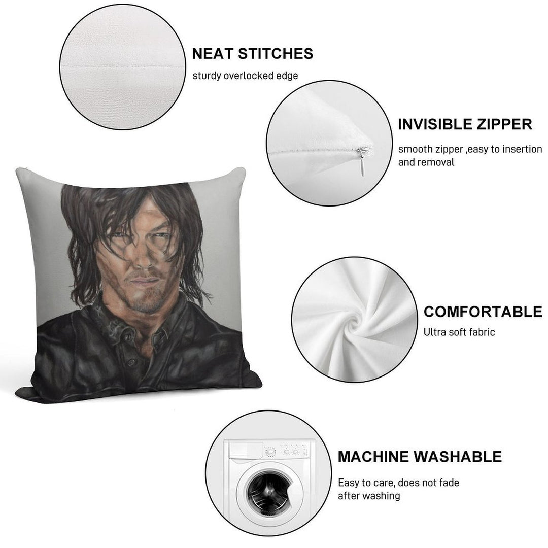 Daryl Dixon Soft Gift Ready Throw Pillow