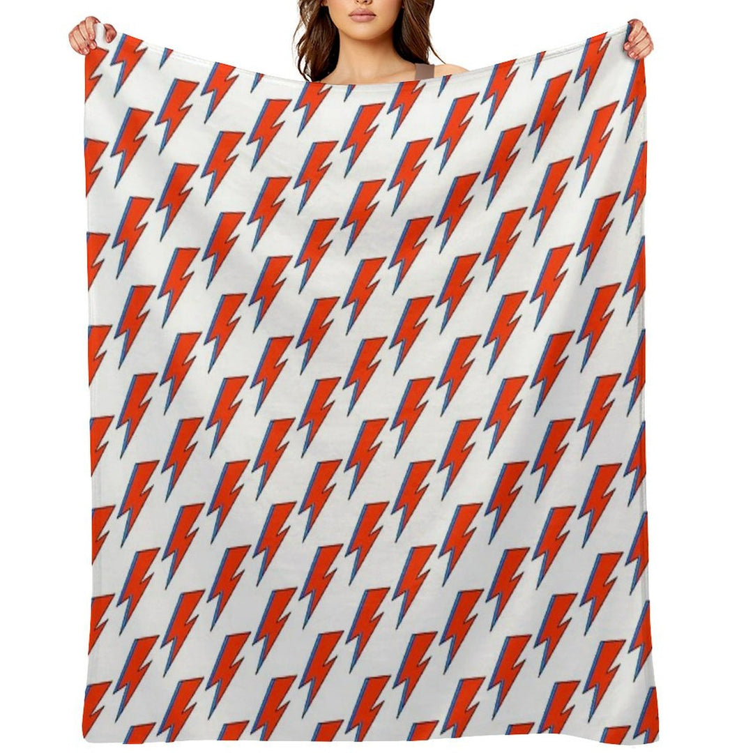 David Bowie Lightning Bolt Versatility Throw Blanket