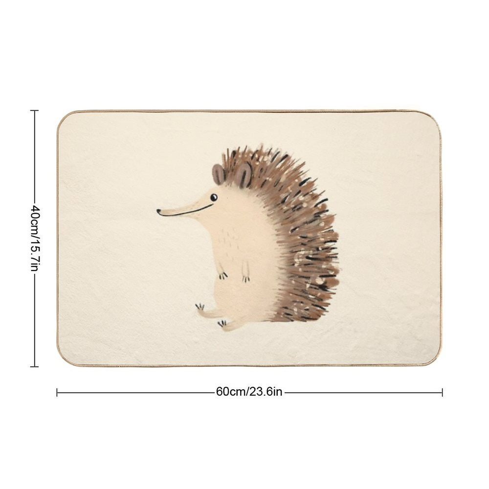 Happy Hedgehog Sketch  Multi-Purpose Bath Mat
