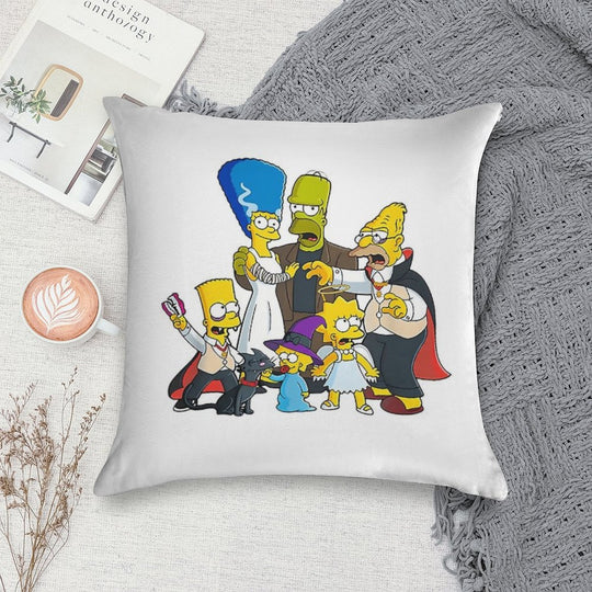 The Simpsons Treehouses of Horror Halloween Soft Decorative Cover Throw Pillow