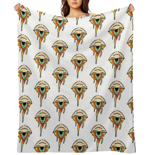 Trippy Eye Plush Throw Blanket