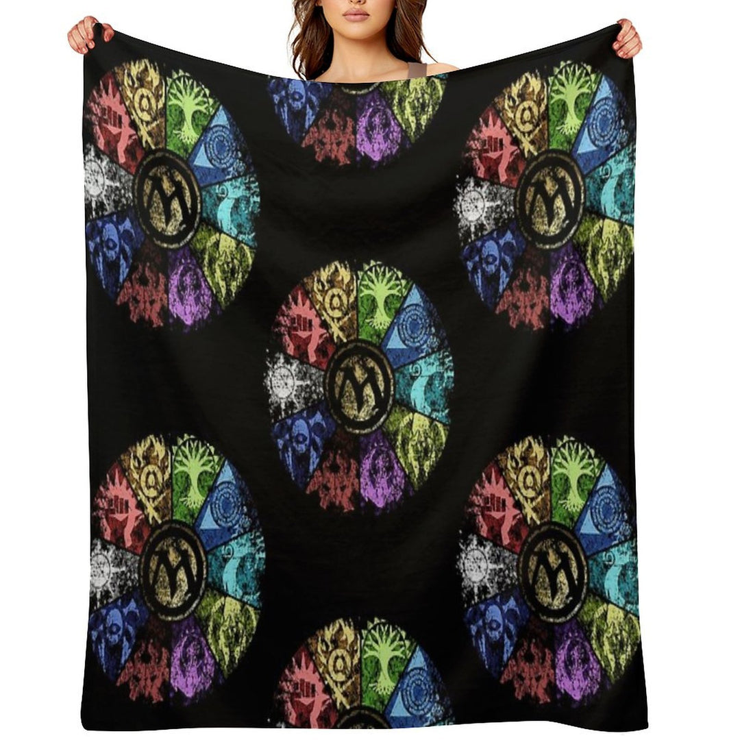 MTG  Faded Guild Wheel Sustainable Throw Blanket