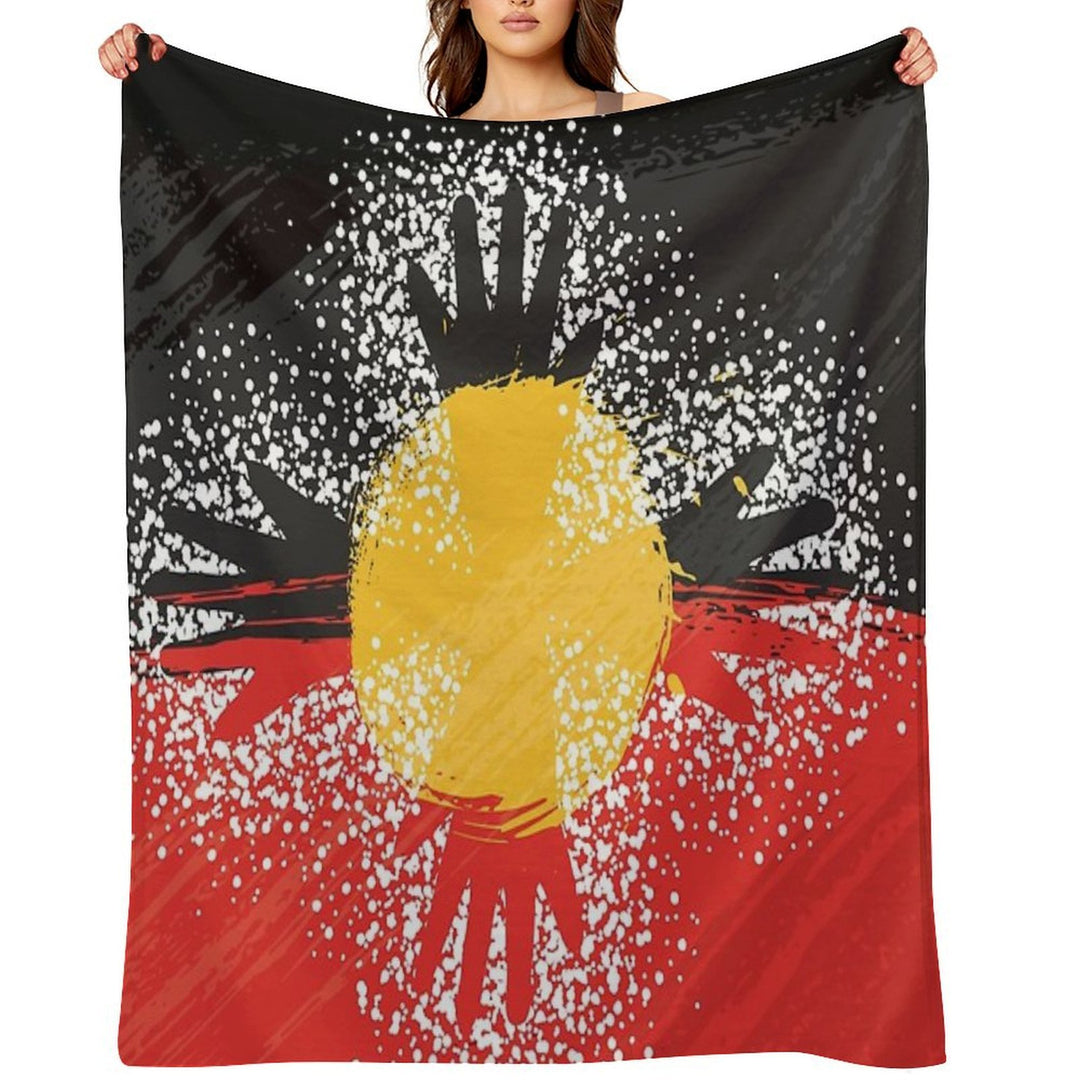 Awesome Aboriginal Art Wrinkle-free Throw Blanket