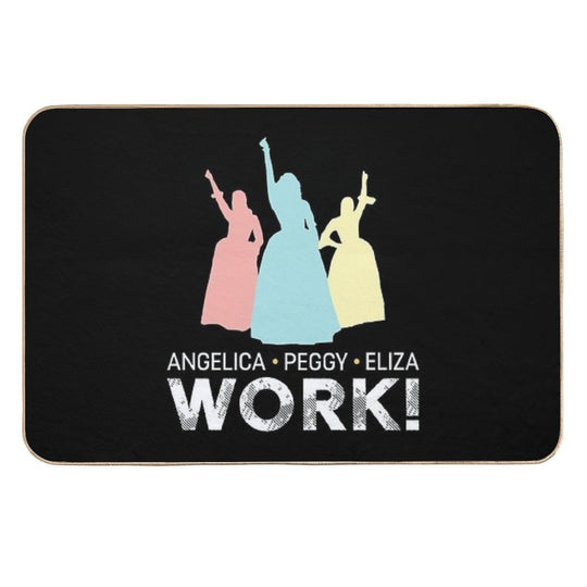 Angelica, Eliza And Peggy Work - Schuyler Sisters  Rapid-Drying Bath Mat