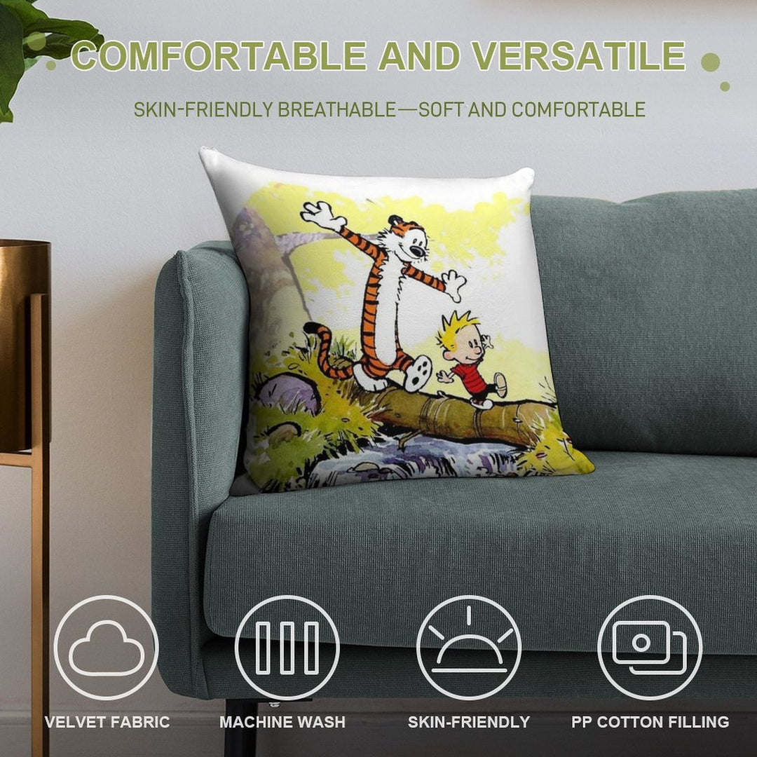 MF82F8BVSPFS0 Soft Hidden Zipper Throw Pillow