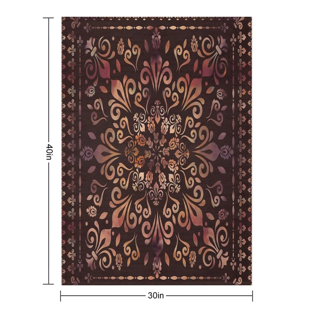 Oriental Damask Ornament - Vintage #2 Quick-dry Throw Blanket