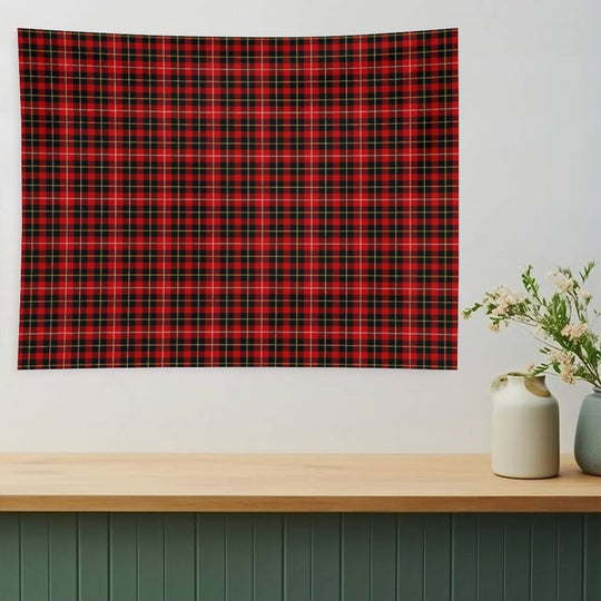 O'Connell Tartan Red And Black Irish Plaid Tapestry