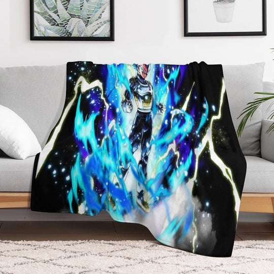 Vegeta ( Super Saiyan Blue ) Plush Throw Blanket