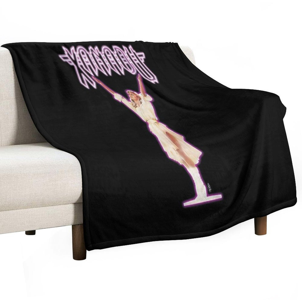XANADU Kira Olivia Newton-John - Purple Glow Machine-washable Throw Blanket