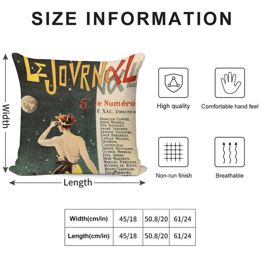 LE JOURNAL Publiera ROME Par Emile Zola by Poster Artist Charles Lucas 1899 Soft Washable Throw Pillow