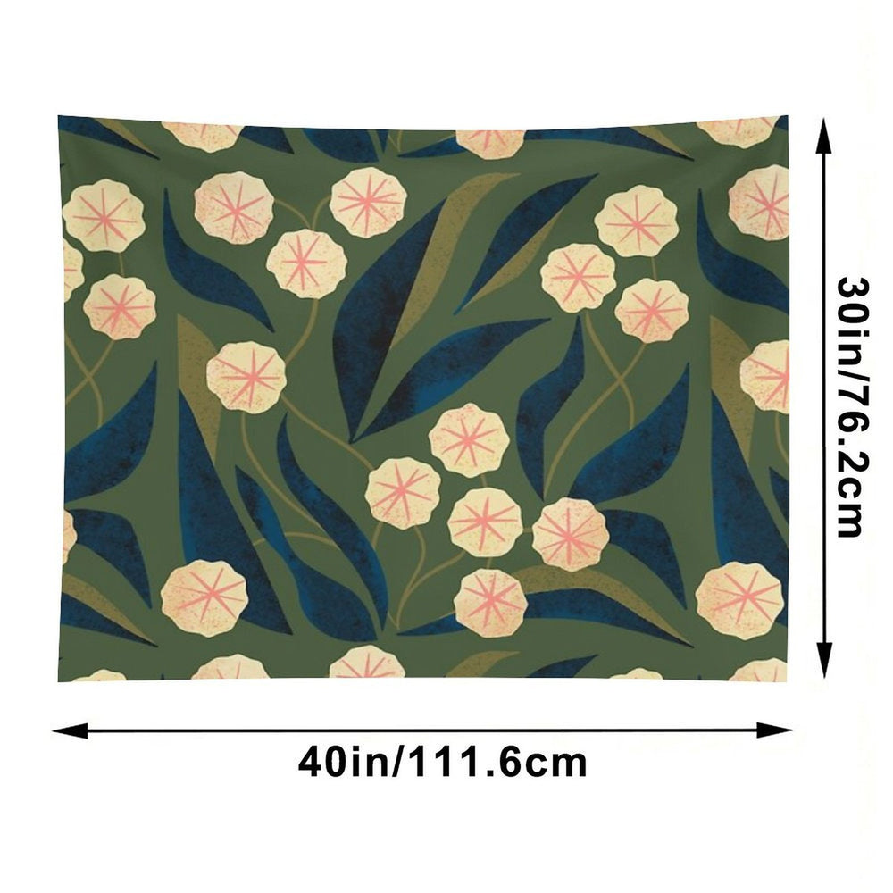Green Floral Tapestry