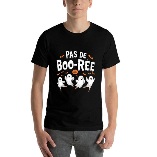 Pas De Boo-rée Ghost Ballet Dancer Funny Halloween Ballet  Trendy Pattern T-Shirt