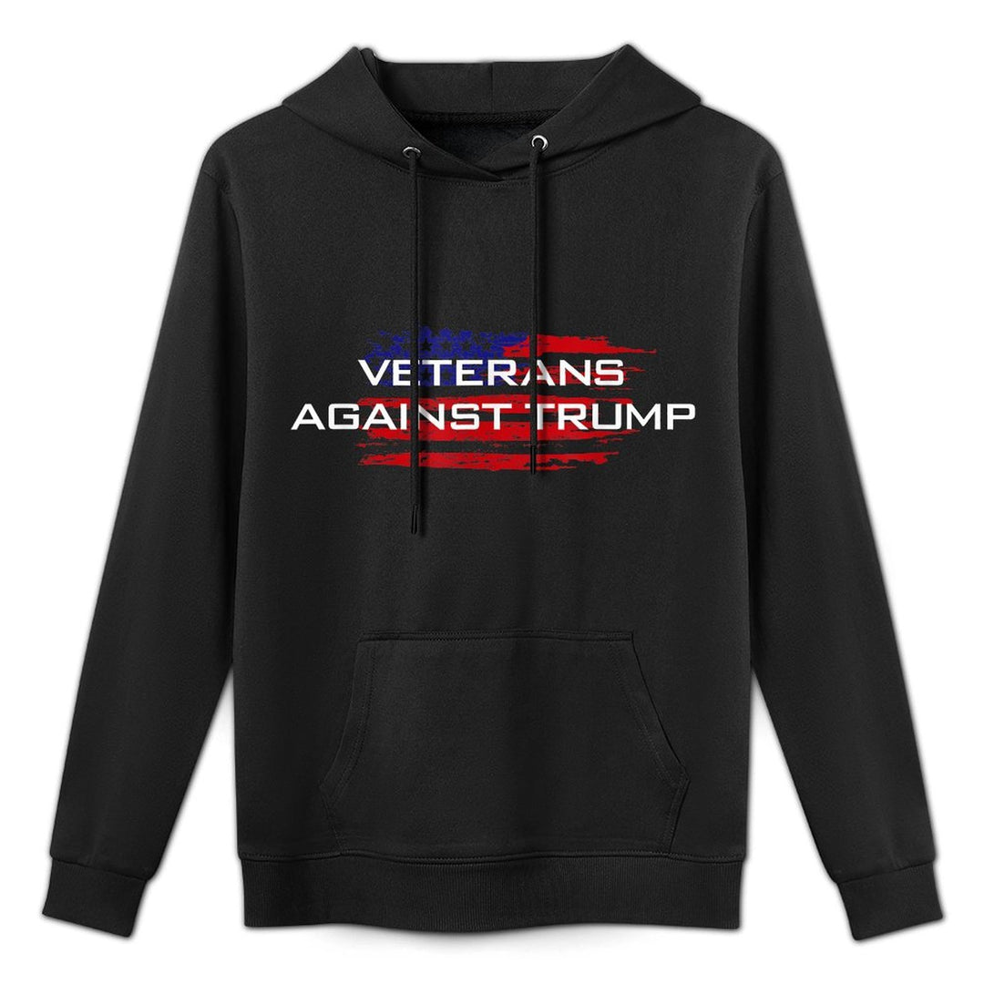 Veterans Against Trump - Anti-Trump Cotton-Polyester Blend Hoodie