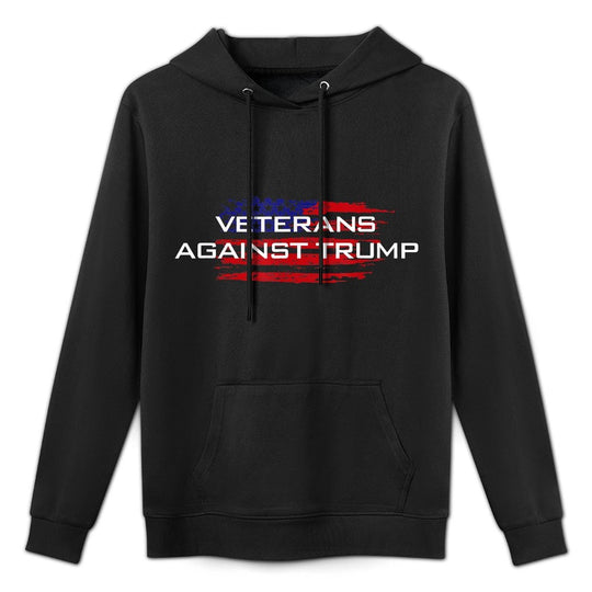 Veterans Against Trump - Anti-Trump Cotton-Polyester Blend Hoodie