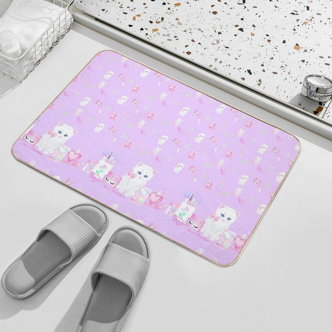 Cosmetics Kitten  Stain-Proof Bath Mat