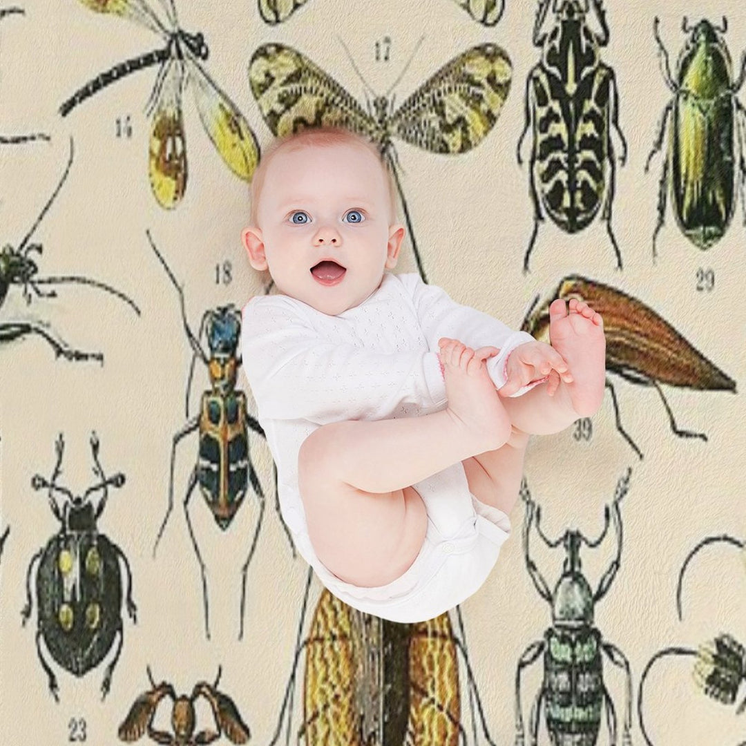 Insects Vintage Bug Chart Gift-ready Throw Blanket