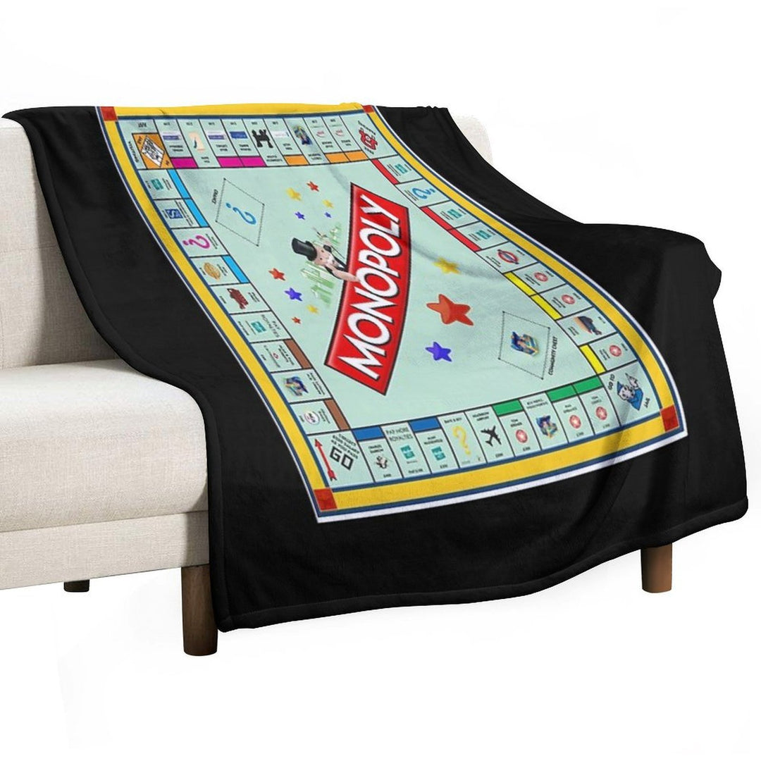 Monopoly Board Game Classic Plush Throw Blanket