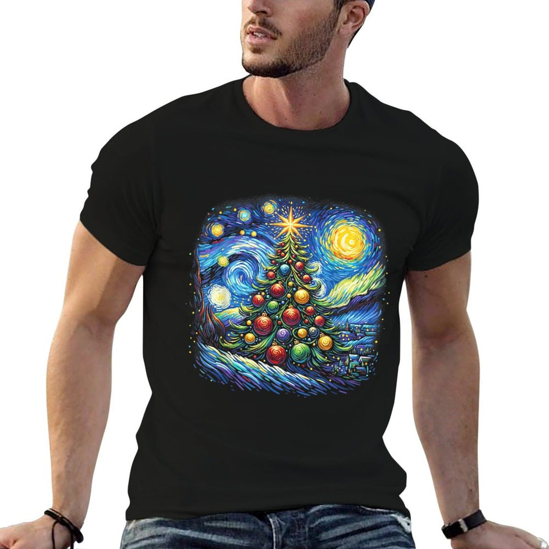 Christmas Tree Starry Night  Vintage-inspired T-Shirt