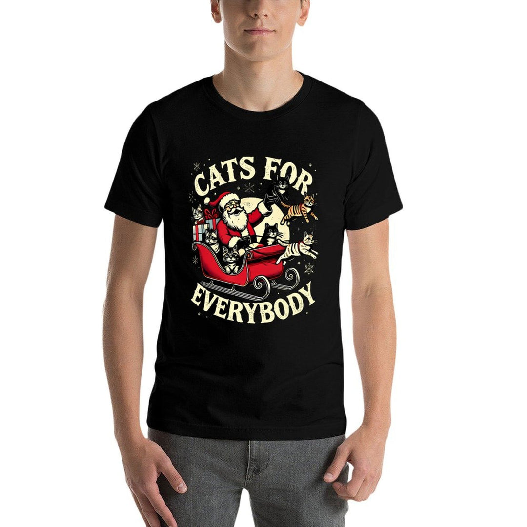 Christmas Cats for Everybody Santa Lover Holiday  Moisture-wicking T-Shirt