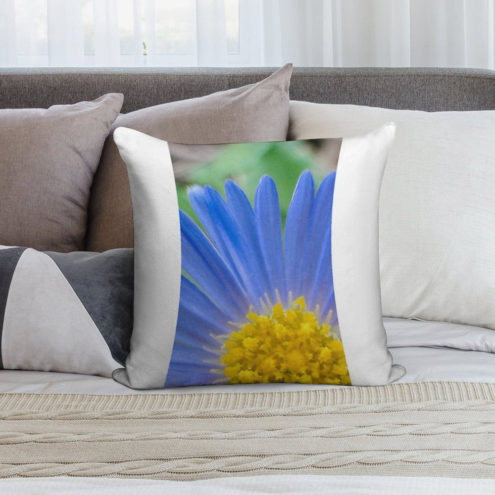 Blue Flowers Soft Skin-Friendly Throw Pillow