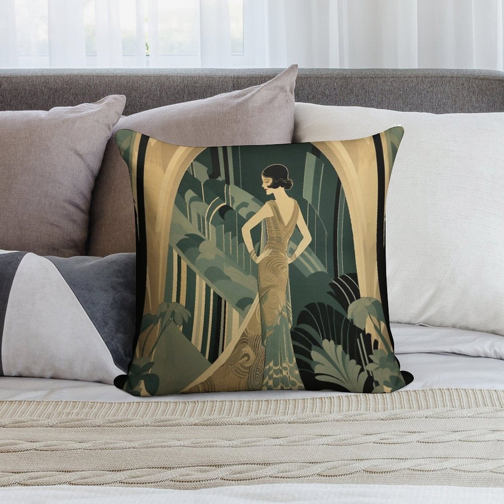 20s Art Deco Inspired Soft Multiple Sizes Throw Pillow