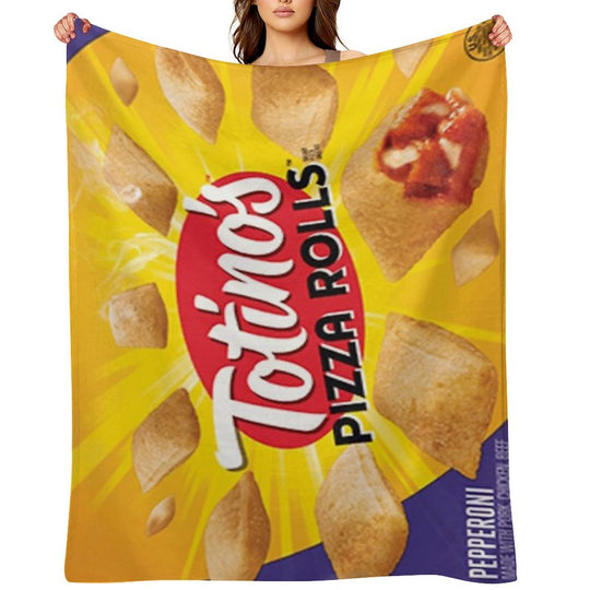 Pizza Rolls Machine-washable Throw Blanket