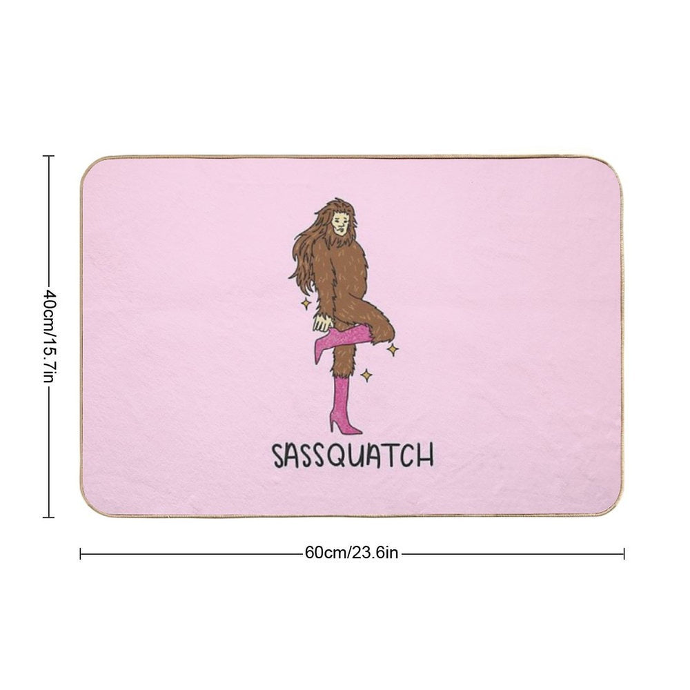 Sassy Sasquatch  Easy Maintenance Bath Mat