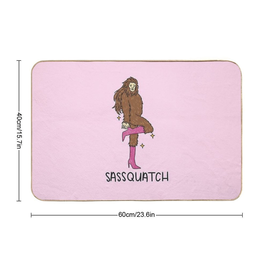 Sassy Sasquatch  Easy Maintenance Bath Mat