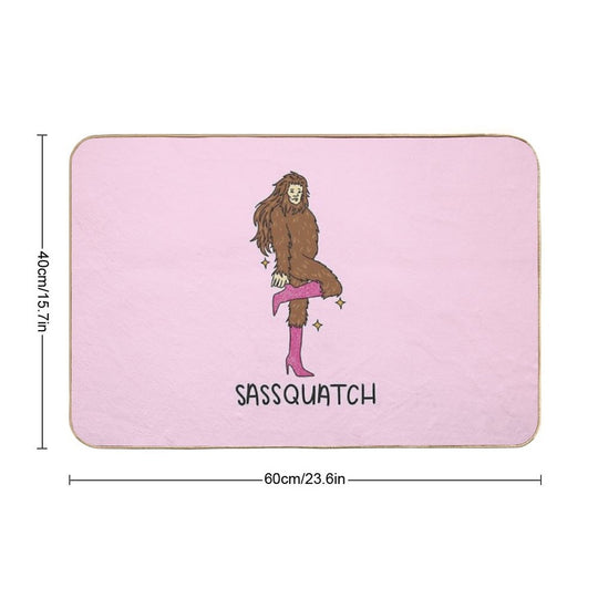 Sassy Sasquatch  Easy Maintenance Bath Mat
