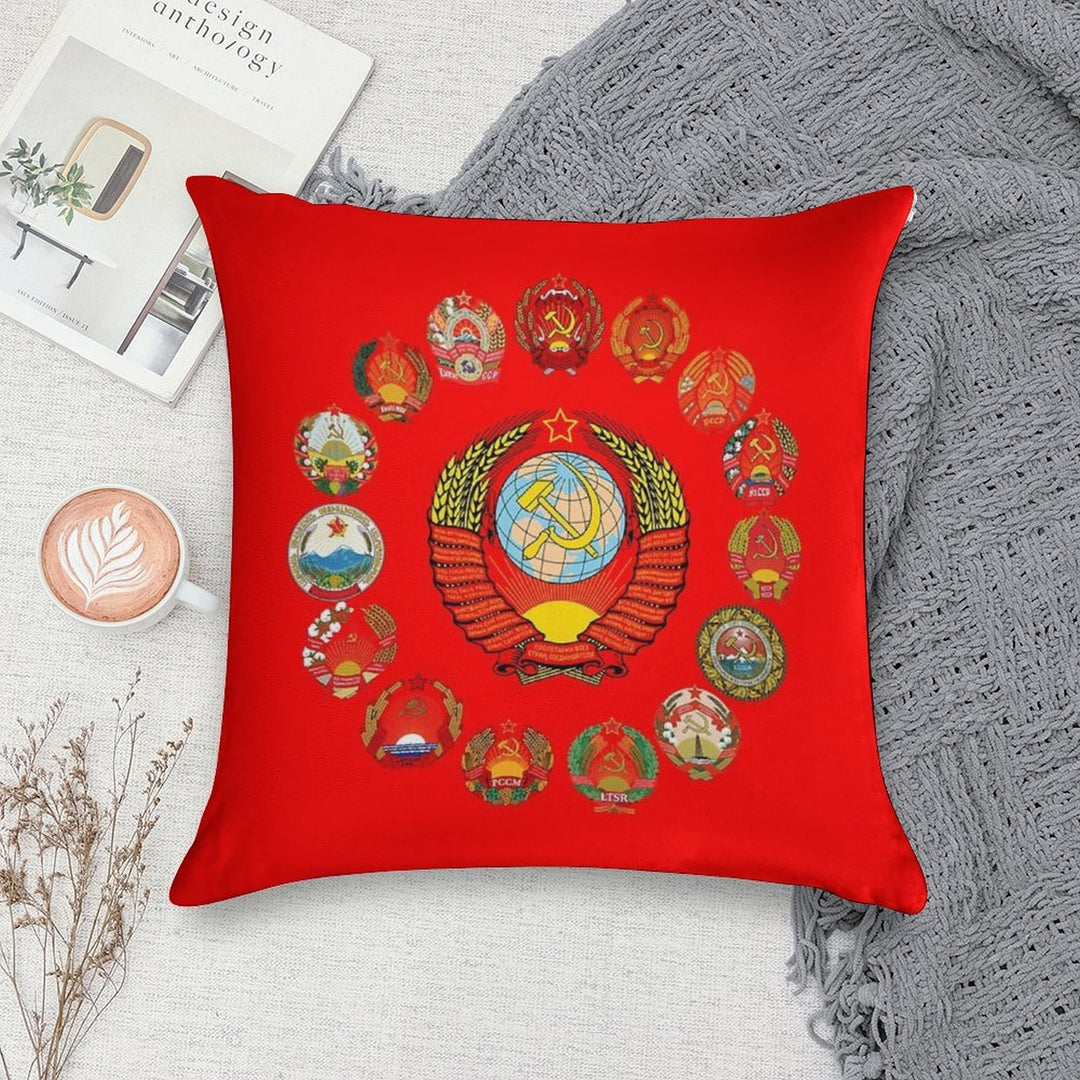 Soviet Republics Soft Washable Throw Pillow