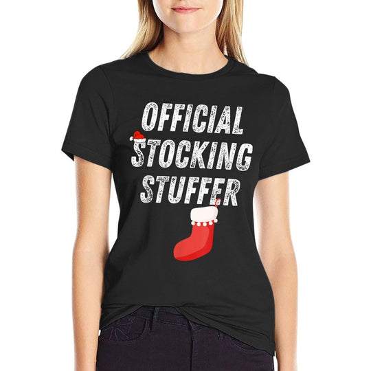 Official Stocking Stuffer And Im The Stocking  Ribbed Collar T-Shirt