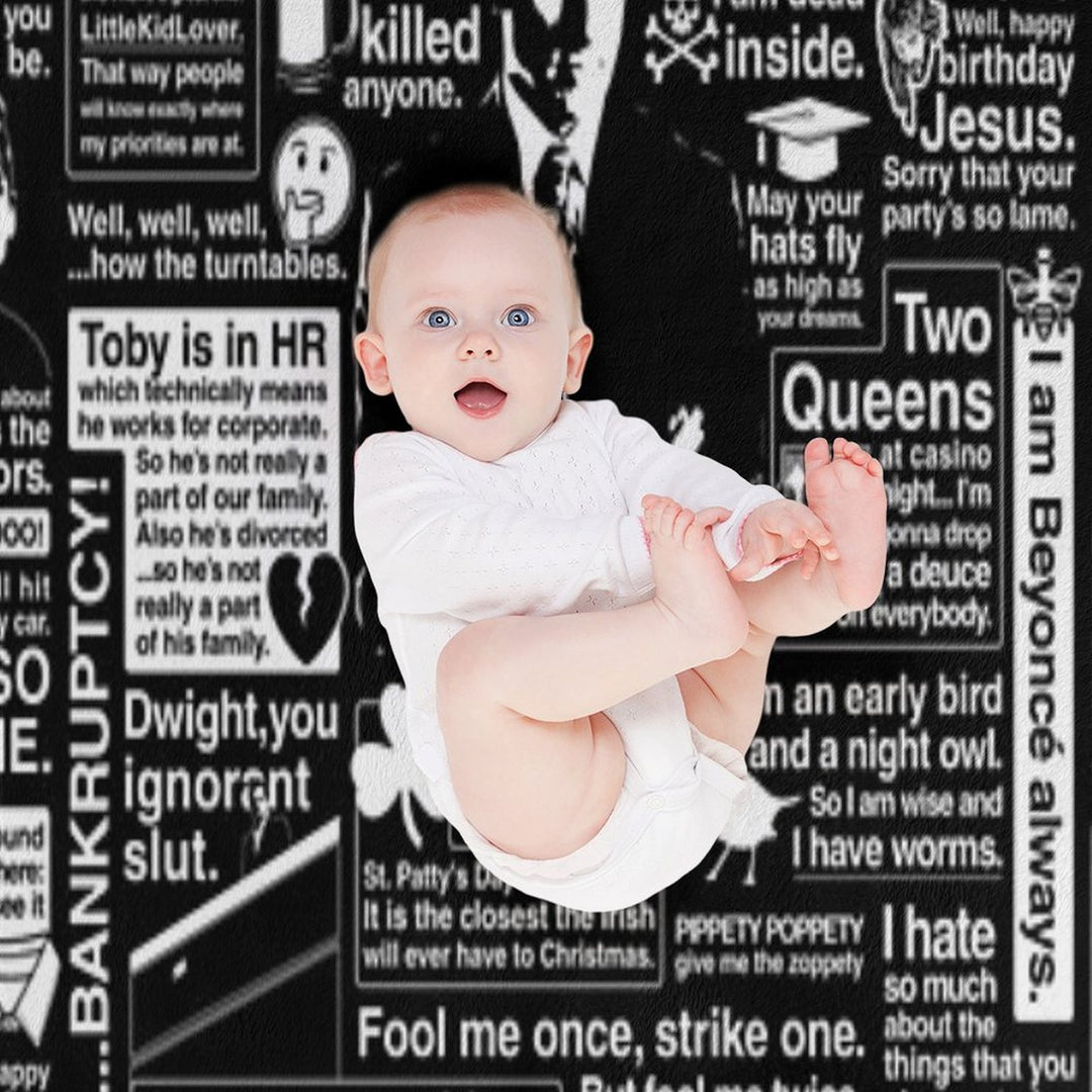 The Wise Words of Michael Scott Multi-functional Throw Blanket