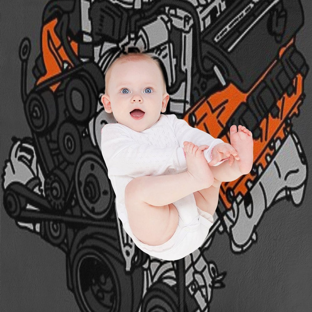 Hellcat Engine Compact Throw Blanket