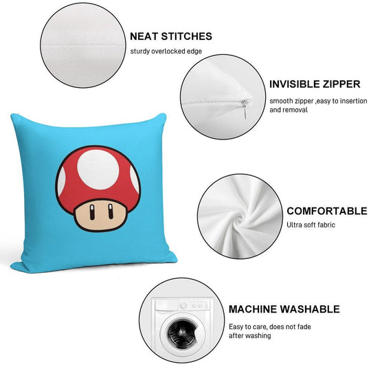 Mushroom Pillow Soft Durable Construction Throw Pillow