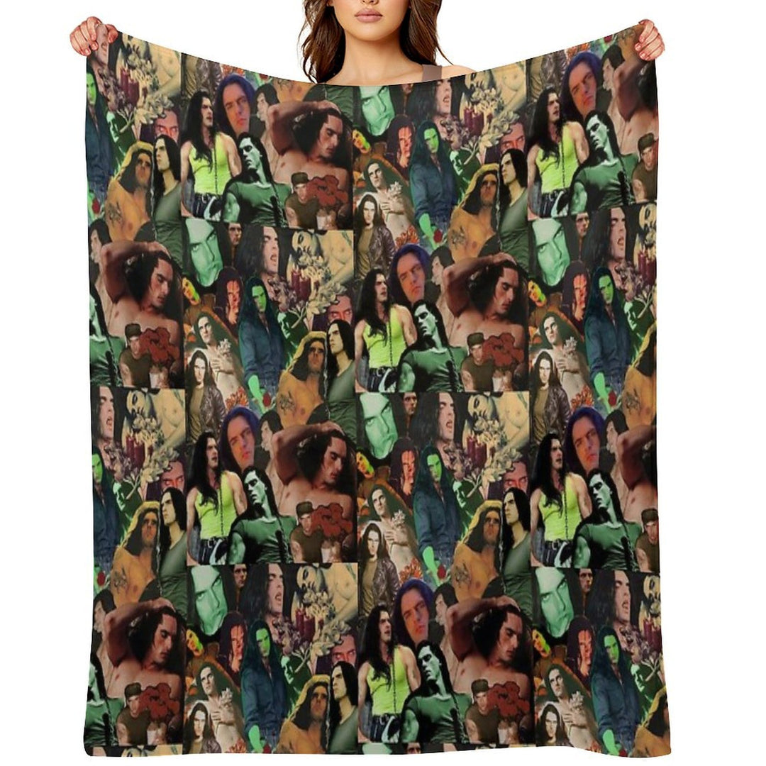 Type O Negative Peter Steele Dark Goth Collage Edit II Lightweight Throw Blanket