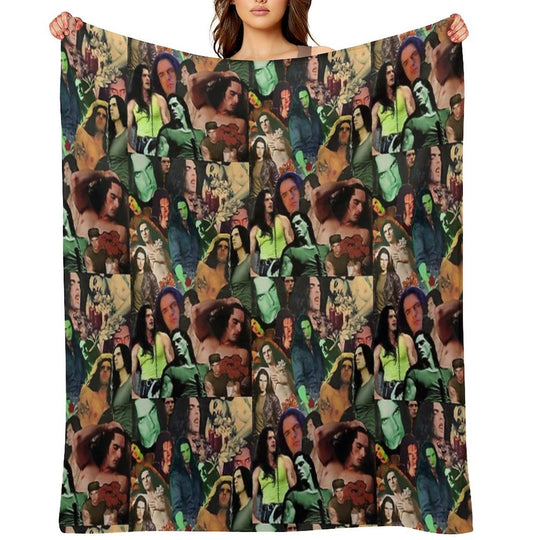 Type O Negative Peter Steele Dark Goth Collage Edit II Lightweight Throw Blanket