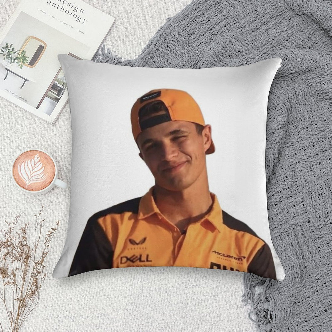 Lando Norris Soft Reinforced Edging Throw Pillow