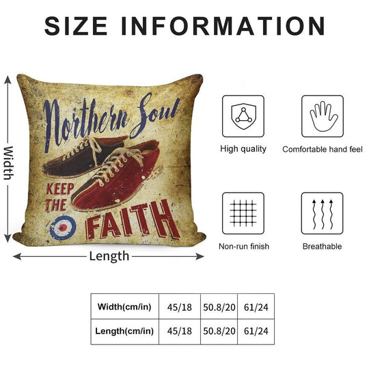 Northern Soul - Keep The Faith Soft Multiple Sizes Throw Pillow