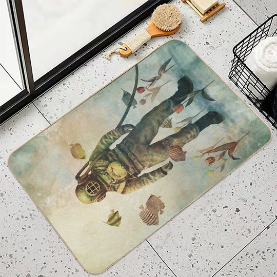 Deep Sea Garden  Absorbent Bath Mat