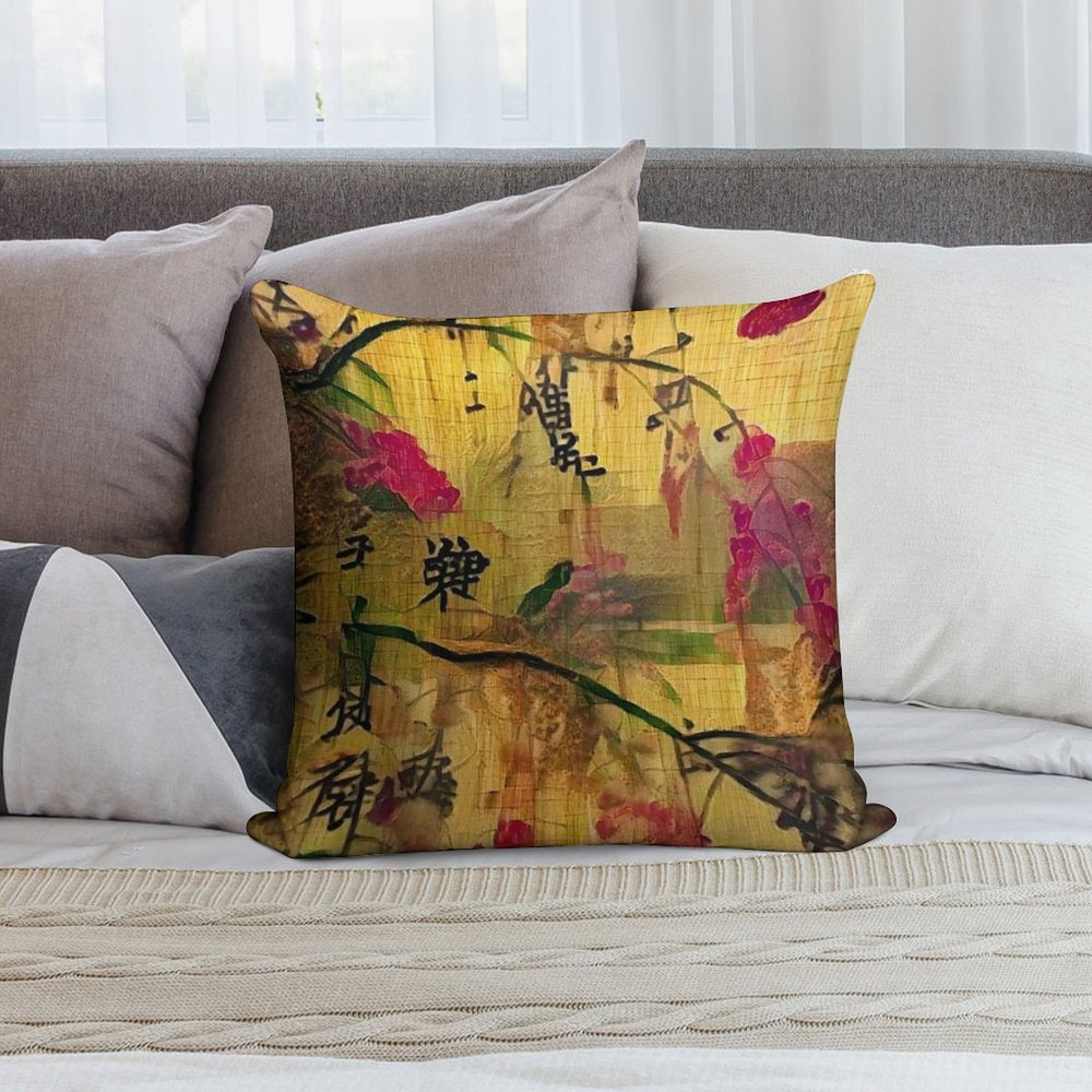 Oriental Painting. Japanese Style Soft Ultra-Soft Texture Throw Pillow