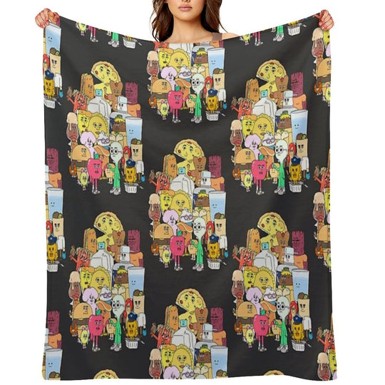The Apple And Onion Gang Premium Throw Blanket