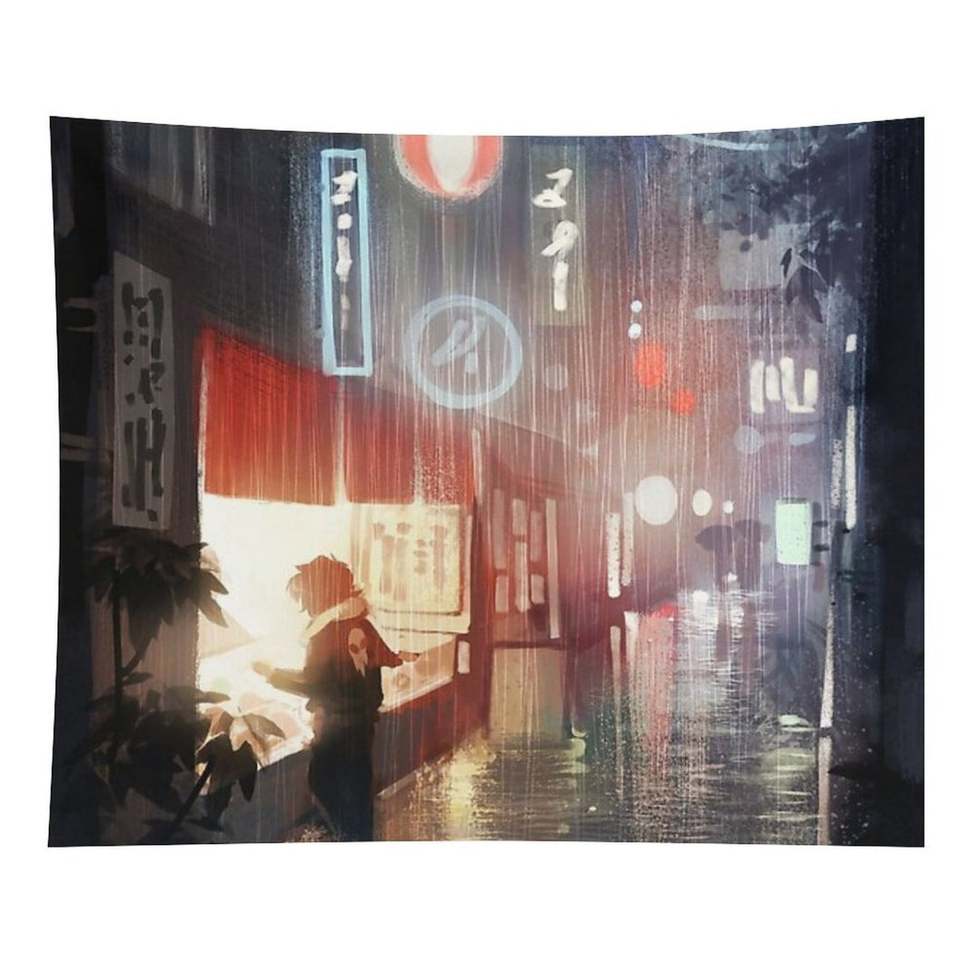 Night in Tokyo Tapestry