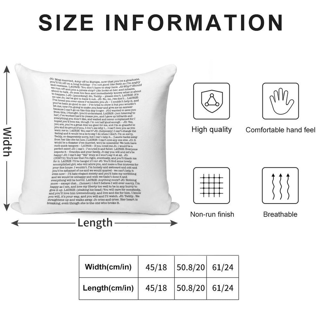 That One Scene In Little Women Soft Fade-Resistant Throw Pillow