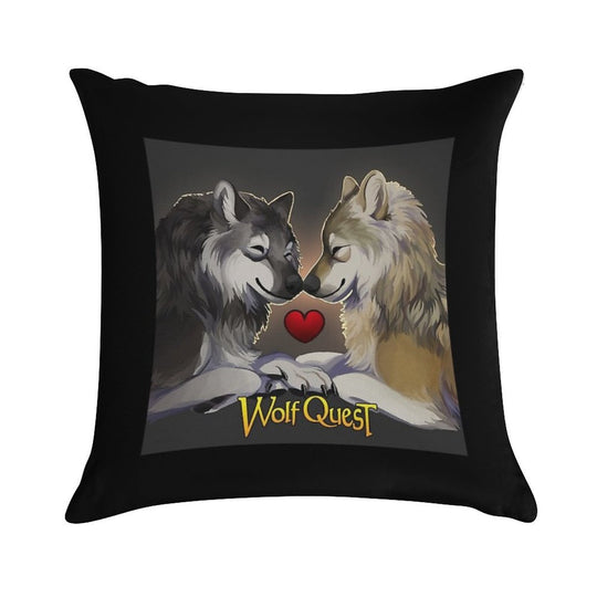 WolfQuest Soulmates Soft Durable Construction Throw Pillow