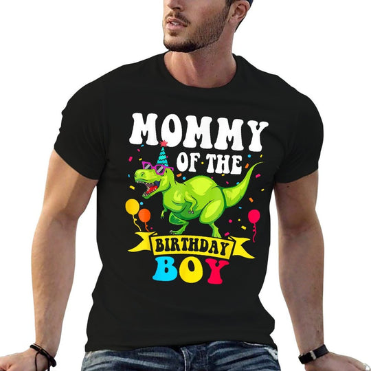 Mommy of The Birthday Boy T-Rex RAWR Dinosaur Birthday Boy  Stretchy T-Shirt