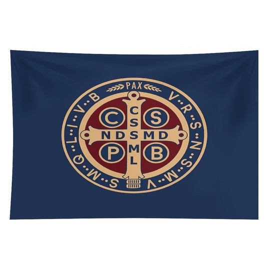 Saint Benedict Medal Tapestry