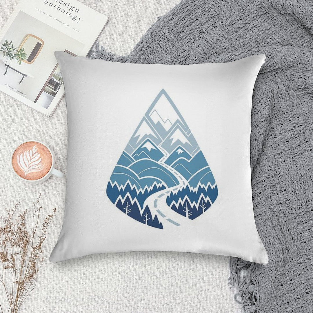 The Road Goes Ever On Winter (white) Soft High-Density Material Throw Pillow