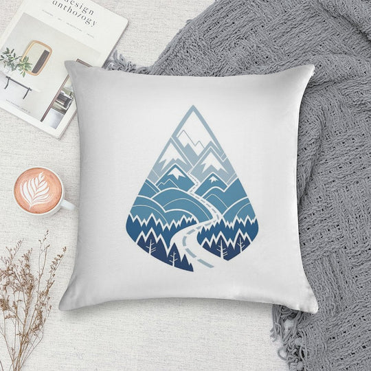 The Road Goes Ever On Winter (white) Soft High-Density Material Throw Pillow
