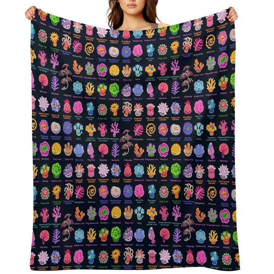 Coral - with Text Comfort Throw Blanket